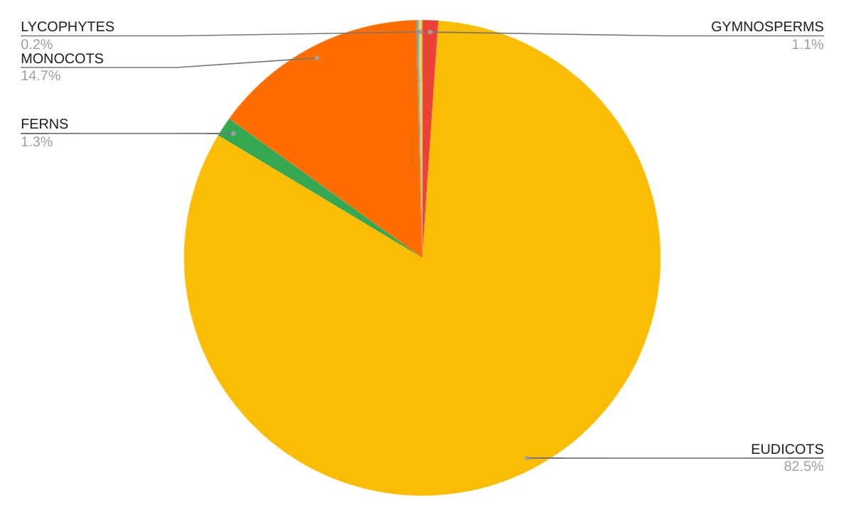 A pie chart of Jepson data